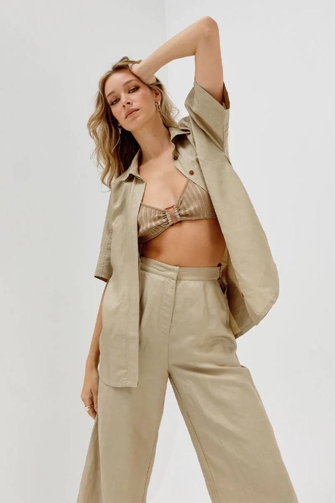 FARAWAY PANT - PALE OLIVE